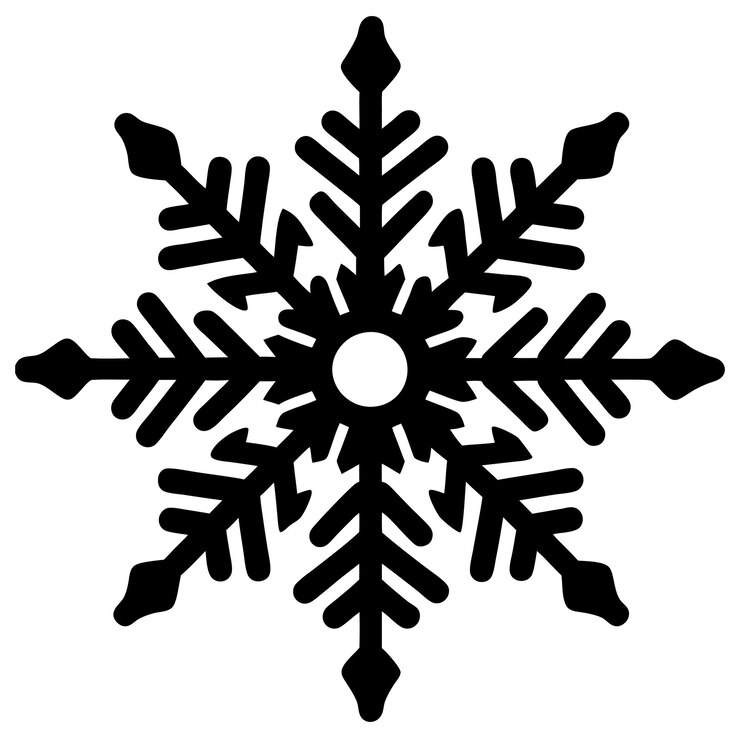 Vector sneeuwvlok silhouet