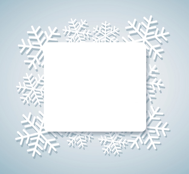 Sneeuwvlokbanner voor Webachtergrond