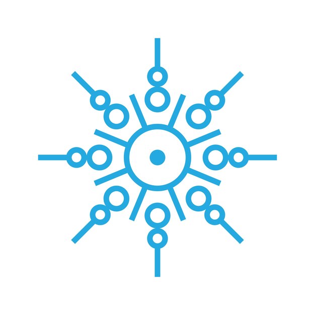 Sneeuwvlokken icoon en symbool ilustration