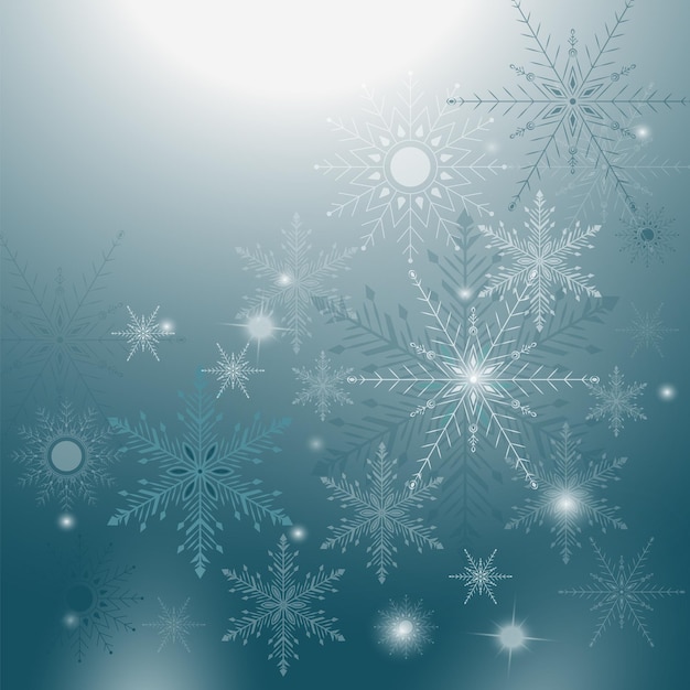 Vector sneeuwvlokken kleurrijke lichte achtergrond patroon ontwerp