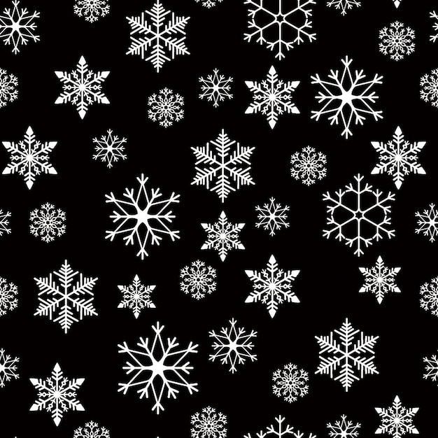 Sneeuwvlokken naadloos patroon