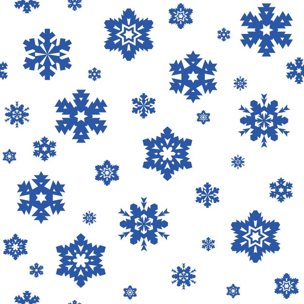Vector sneeuwvlokken naadloze patroon