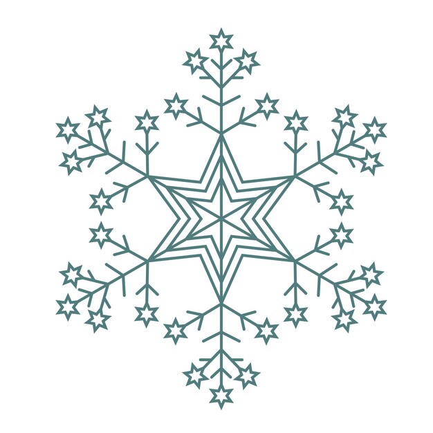 sneeuwvlokken pictogram Kerst iconen Kerst elementen platte Kerst iconen