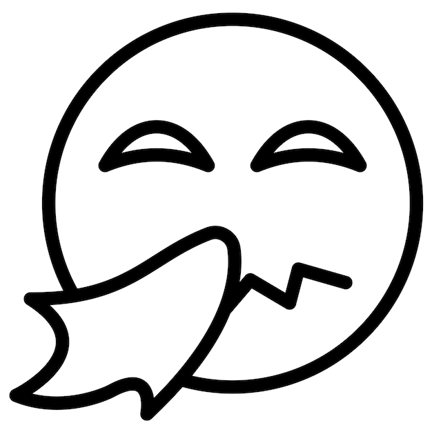 Vector sneezing face vector icon illustration of emoji iconset