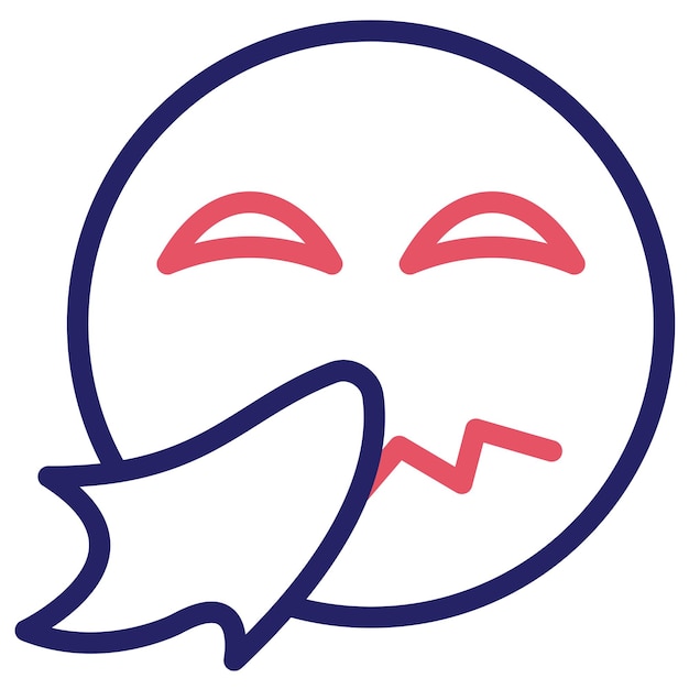 Sneezing Face vector icoontje illustratie van Emoji icoonset