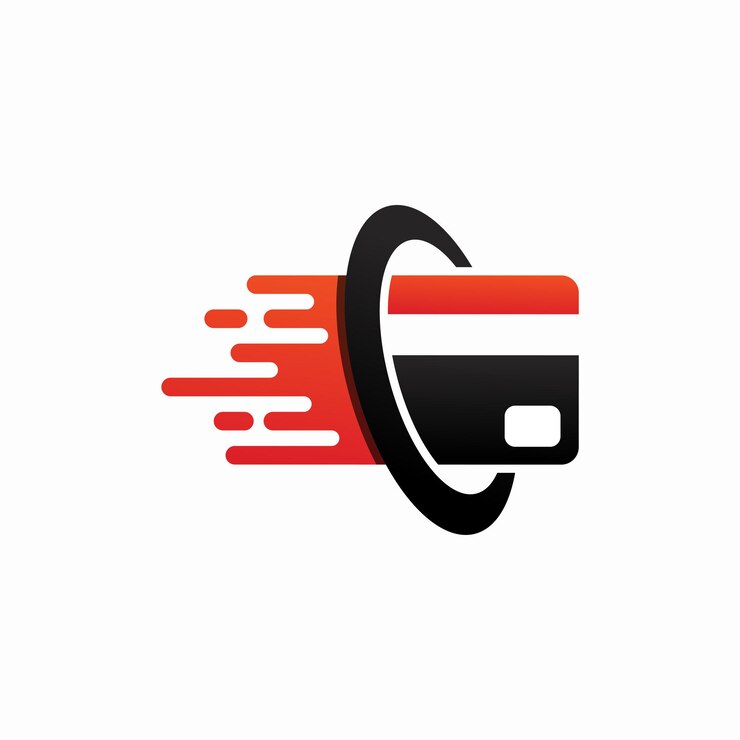Snel betalen, sjabloonontwerp voor creditcardlogo