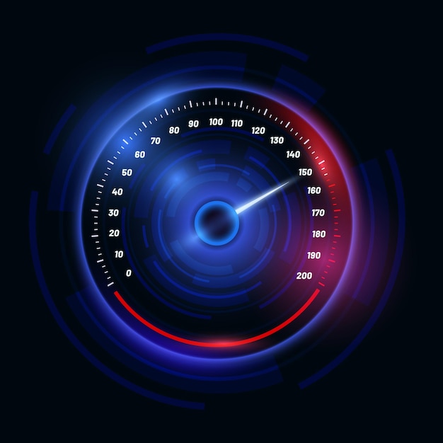 Snelheidsmeter indicator digitale kilometerteller display