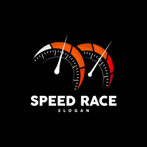Snelheidsmeter Logo Vector Fast en Speed RPM Automotive Design voor snelheid en reparatiewerkplaats