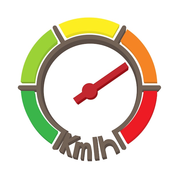 Vector snelheidsmeter pictogram in cartoon stijl geïsoleerd op een witte achtergrond