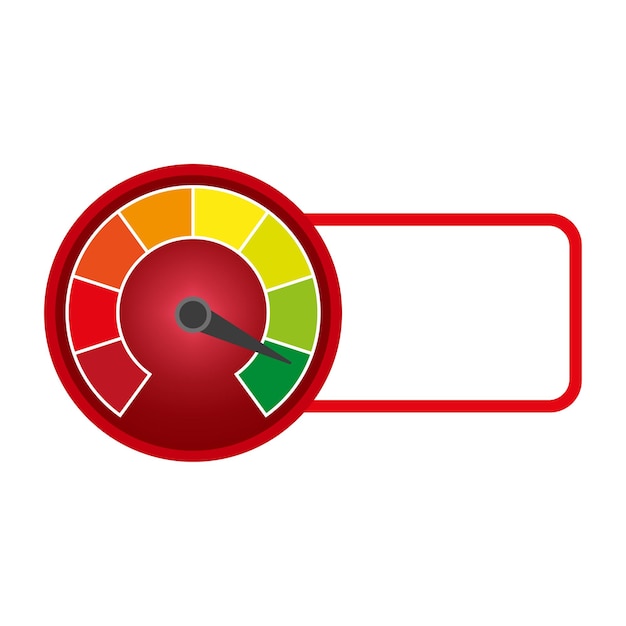 Snelheidsmeter pictogram. Kleurrijke infografiek. Vector illustratie.