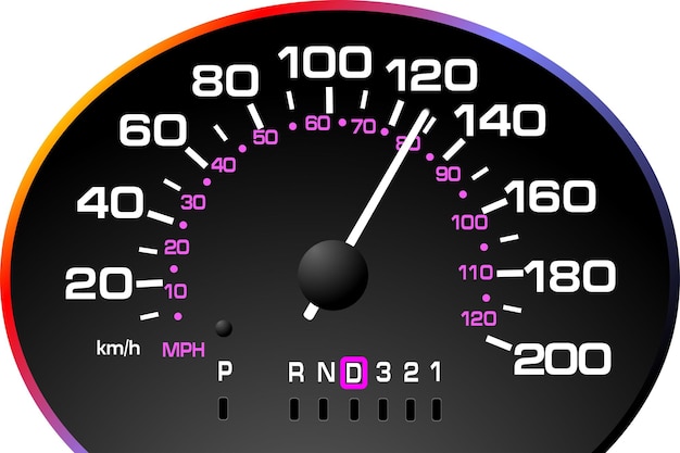 Vector snelheidsmeter versnellen dashboard vector illustrator