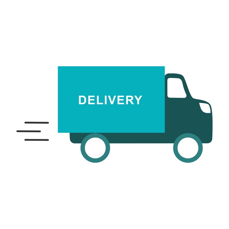 Snelle levering service concept platte vectorillustratie