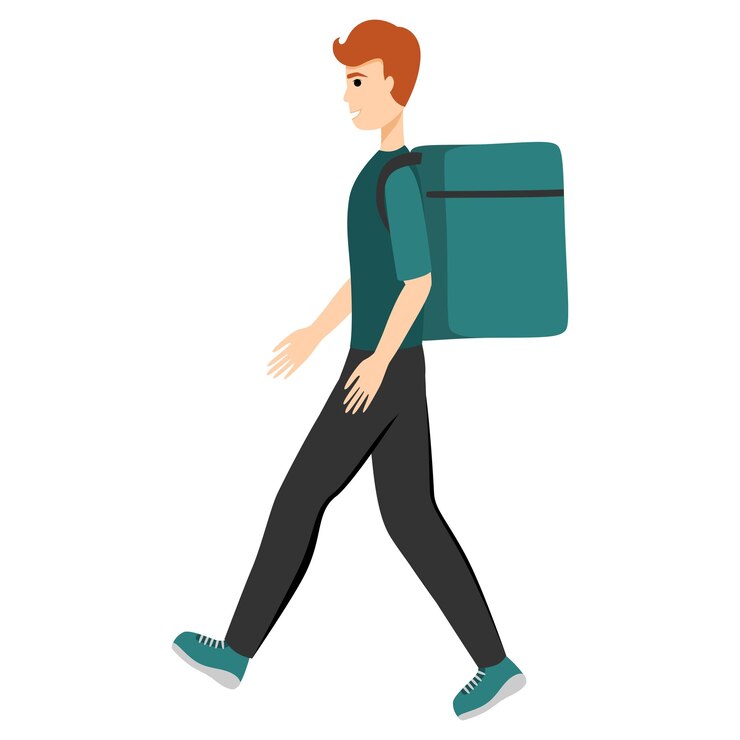 Snelle levering service concept platte vectorillustratie