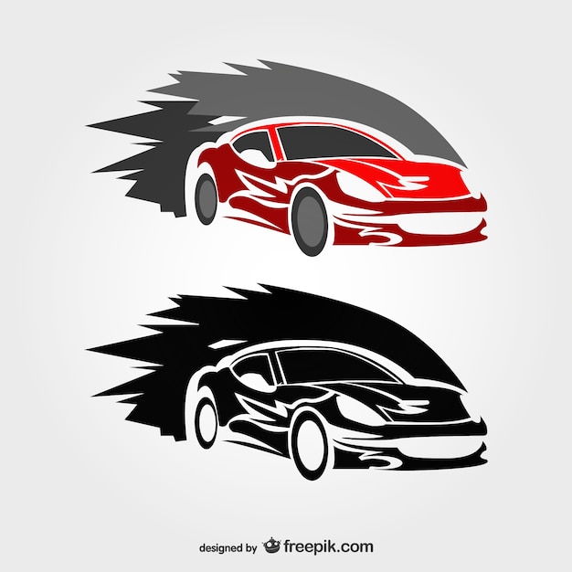 Snelle race auto vector logo