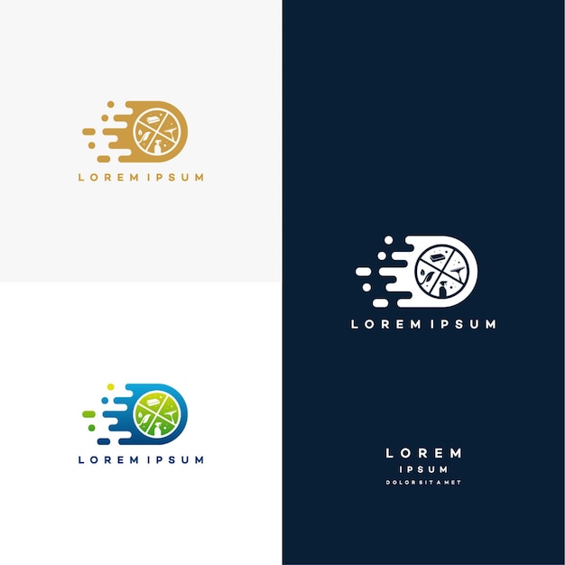 Snelle schoonmaak service logo ontwerpen concept vector, Eco Cleaning logo sjabloon