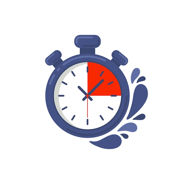 Snelle tijd logo stop kloksnelheid concept snelle levering express en dringende diensten deadlines en vertraging