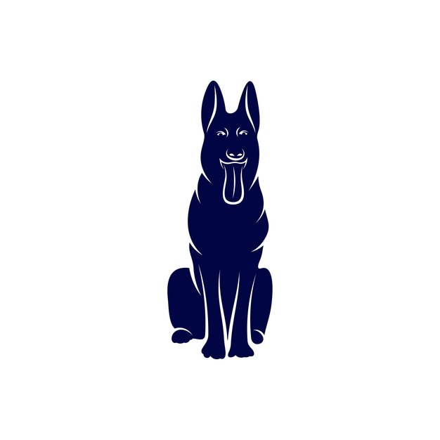 ベクトル 探知犬のロゴデザインベクトル探知犬のシルエットベクトルイラスト