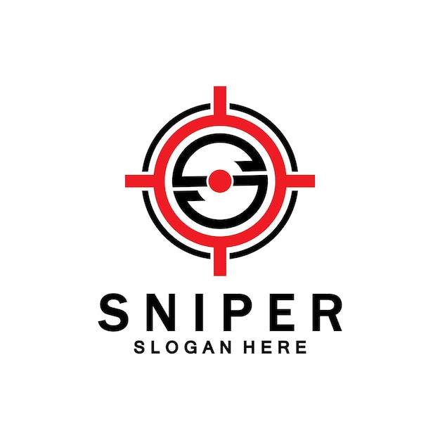 Vector sniper aim target vector logo initial s target logo vector