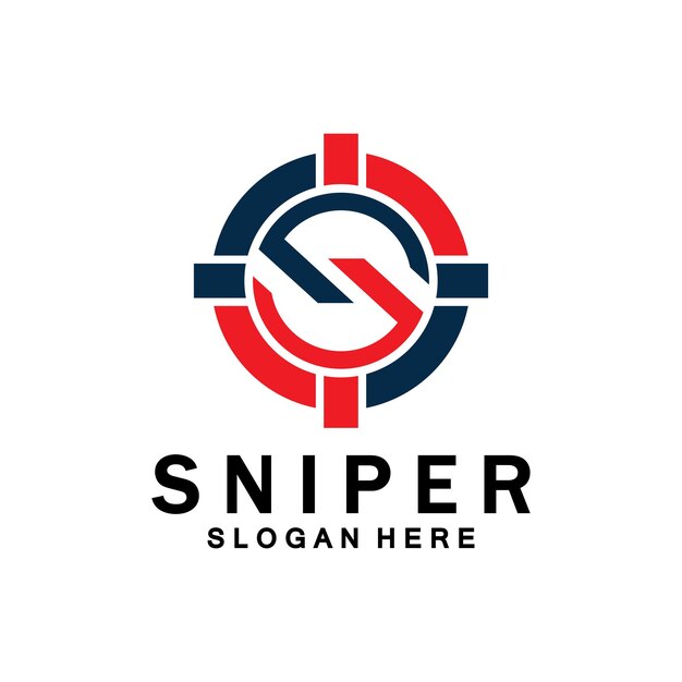 Sniper Aim Target Vector Logo Initial S Target Logo Vector