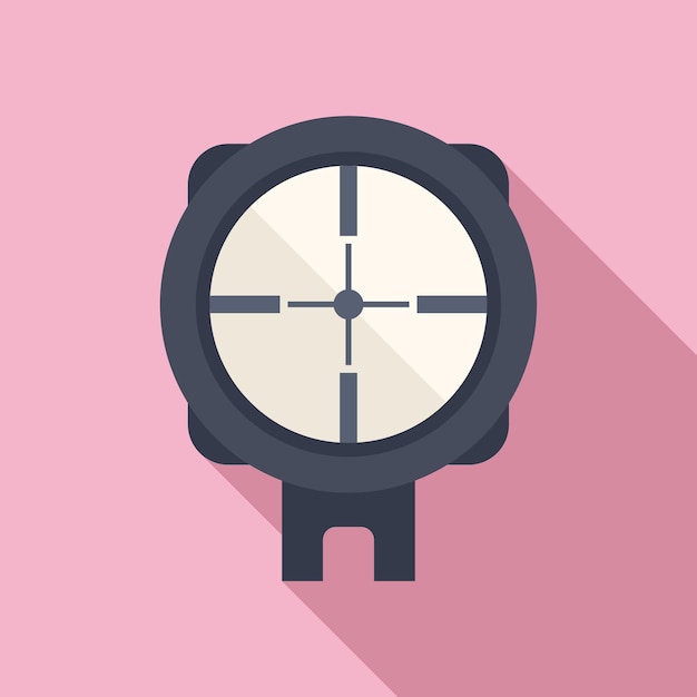 Sniper cross icon flat vector Target eye Military weapon