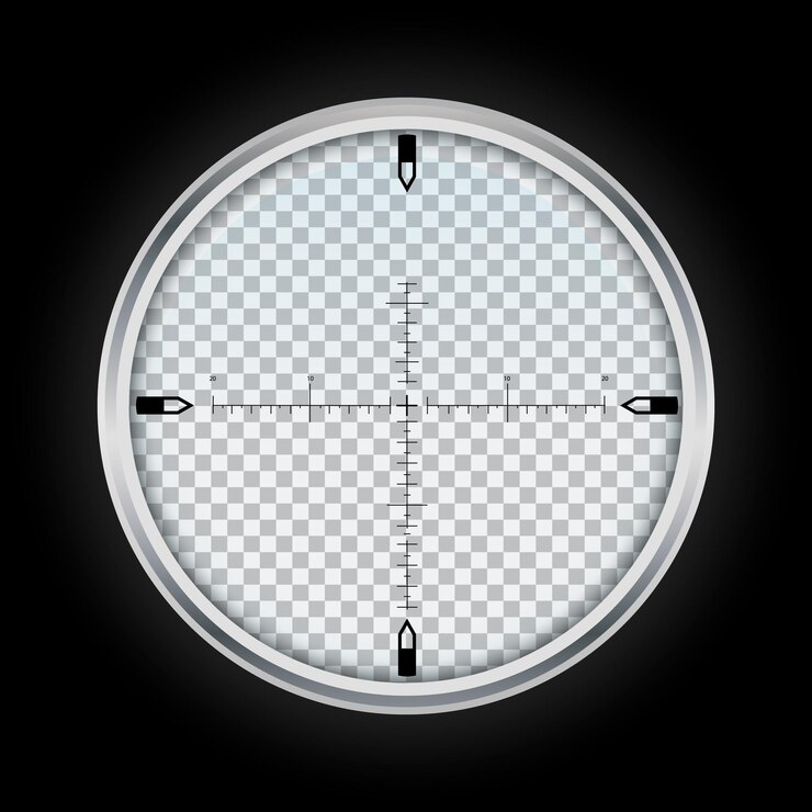 Vector sniper crosshair icon realistic illustration of sniper crosshair vector icon for web design isolated on white background