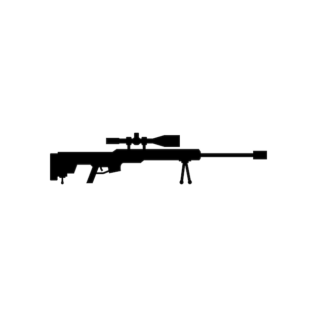 Sniper gun icon vector