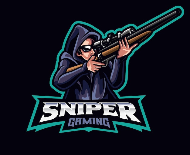 Sniper mascot logo design