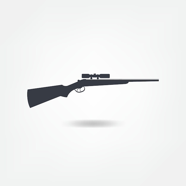 Sniper rifle black illustration