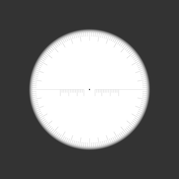 Sniper rifle scope. weapon aim. template of optical glass.