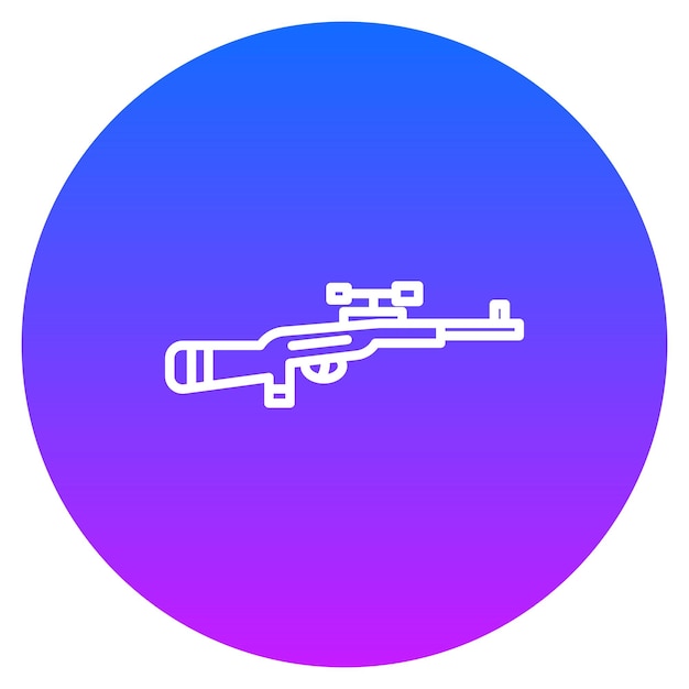 Vector sniper rifle vector illustration