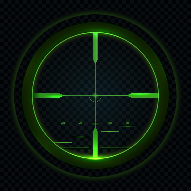 Sniper scope night vision sight view crosshair