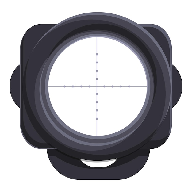 Vector sniper scope sight icon cartoon of sniper scope sight vector icon for web design isolated on white background