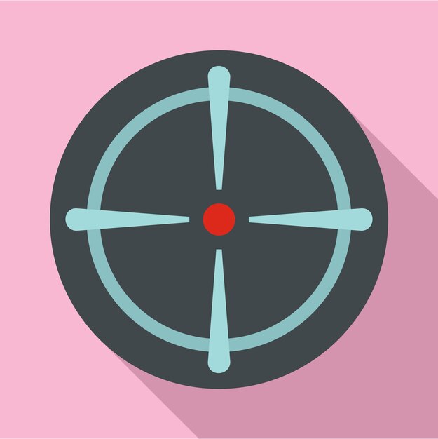 Значок снайперского прицела Плоская иллюстрация векторной иконки снайперского прицела для веб-дизайна