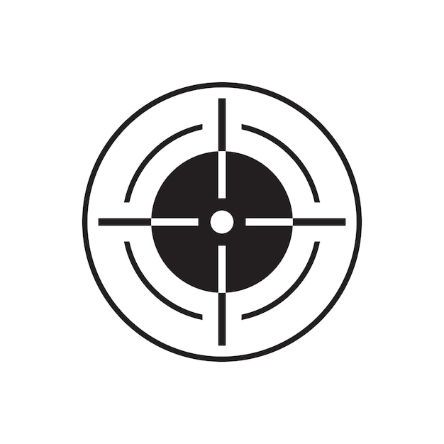 Sniper sight symbol Crosshair target logo vector