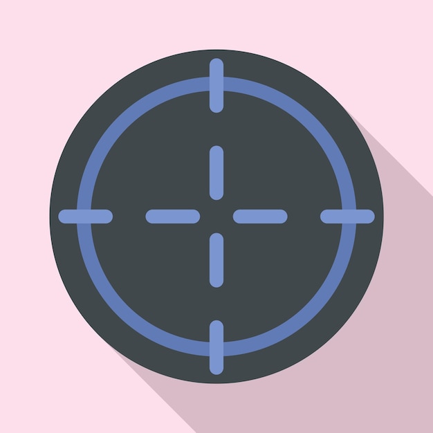 Значок цели снайпера Плоская иллюстрация иконки вектора цели снайпера для веб-дизайна