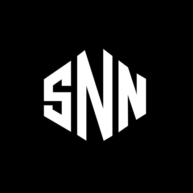 ベクトル フォーマット: snn フォーム: ポリゴン フォーム フォーマート: snn フォーム ヘクサゴン ベクトル ロゴ フォーマト: ホワイト&ブラック カラー: snn モノグラム ビジネス&リアルエステート ロゴ