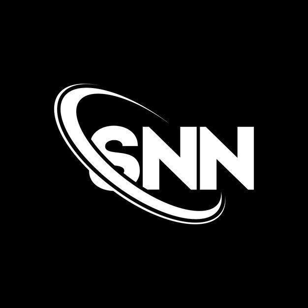 벡터 snn 로고, snn 글자, snn 문자 로고 디자인, snn 이니셜, 원과 대문자 모노그램 로고, 기술 사업 및 부동산 브랜드를 위한 snn 타이포그래피