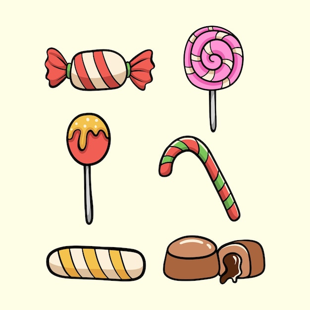 snoep schattige emoticon vector kunst