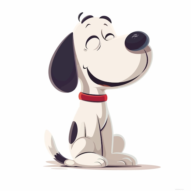 Vettore snoopy_dog_cartoon_character_vector_illustrazione