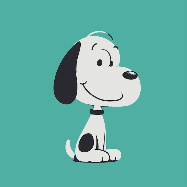 snoopy_dog_cartoon_character_vector_illustration