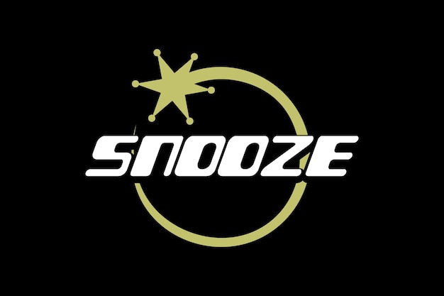 Logo snooze con stella sul fondo