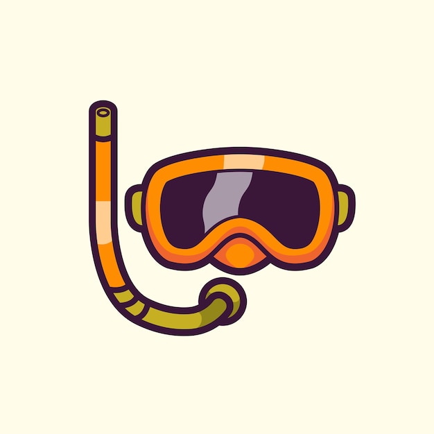 Snorkel masker duiken icoon vector