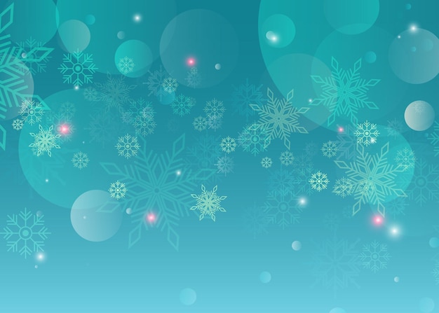 Vector snow abstract background snowflakes lights bokeh pale blue wallpaper