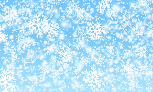 雪の背景。冬の降雪。 。