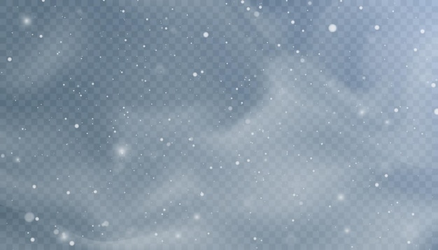 Snow blizzard, realistic christmas winter background. New year 2023. vector png