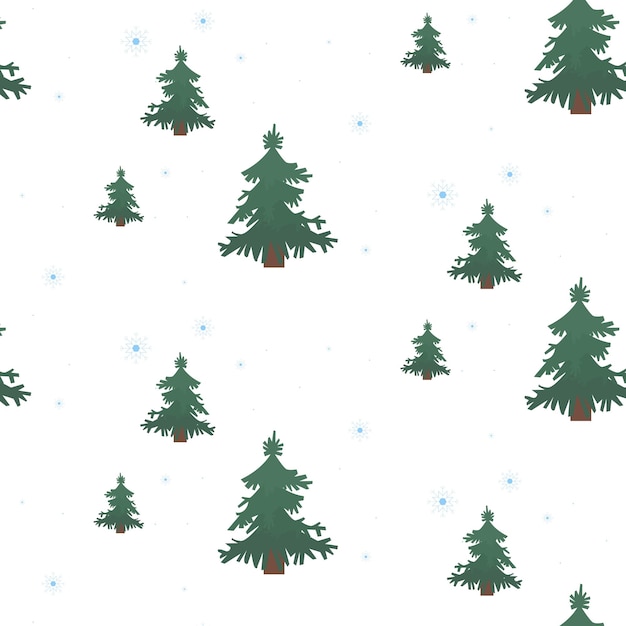Снег и рождественские елки рисунок Абстракция