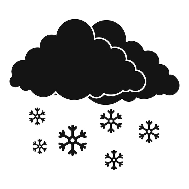 Snow cloud holiday icon Simple illustration of snow cloud holiday vector icon for web