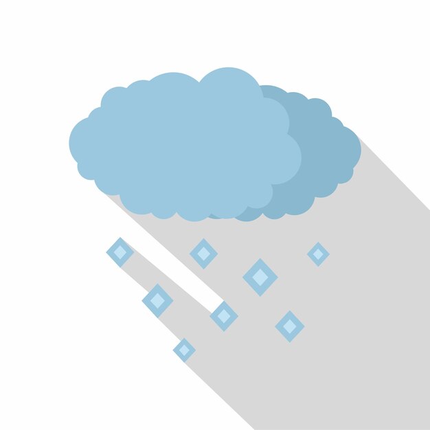 Snow cloud icon Flat illustration of snow cloud vector icon for web