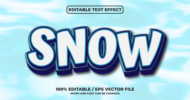 Snow editable text effect