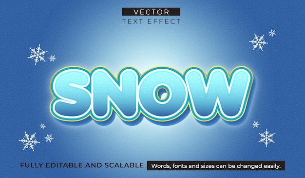 Snow Editable Text Effect